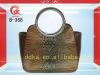 Vintage high quality handbag with crocodile grain (B-368)