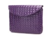 Violet anti-impact pu leather laptop bag 4501#