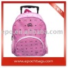 Vivid Color Pink Trolley Backpack for Kids