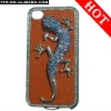 Wall Lizard Case with Diamond Shinny Metal cover for iphone 4