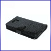 Wallet Design Croco Style Leather Flip Case for Samsung i9100 Galaxy S2