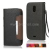 Wallet Leather Case Cover with Strap for Samsung Galaxy Nexus