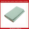 Wallet Style Faux Leather Case For iPhone 4 4S-Blue