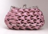 Weaved Satin Crystal Wedding Clutch Bag 10 Colors 063