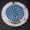 Wedding Venue gift blue crystal purse hook with magnet ZM-HB048.