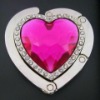 Wedding gift heart shaped foldable bag hanger ZM-HB051.