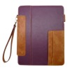 West Cowboy style full protection double skin PU leather case cover for iPad 2