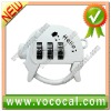 White 3 Digits Padlock Combination Master Number Locks