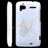White Butterlfly Silicone Shell Protect Cover For HTC G14 Sensation 4G Z710e