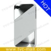 White CD Grain Metal Hard Case for iPhone 4S