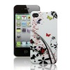 White Color with butterfly shell for iPhone4