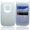 White Devil Design Silicone Skin Case Cover for Blackberry Bold 9700