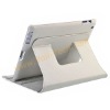 White Elegant Stand Design Leather Cover Skin for iPad 2