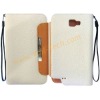 White Fashion Leechee Vein Leather Case Protect Cover For Samsung Galaxy Note i9220