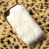 White Feather Golden Electroplate Skin Shell Cover For iPhone 4 4S
