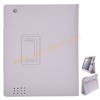 White High Quality Insertable Leather Protector Stand Skin Cover For Apple iPad 2