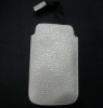 White Leather case cover skin for iphone 4G