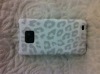 White Leopard grain Leather Pouch Belt Case For Samsung Galaxy S II i9100