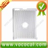 White Mesh Grid Design Hard Back Cover Case for iPad 2