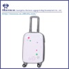 White PC aluminum trolley hard suitcse