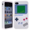 White Play Boy Design Silicone Skin Case Cover for iPhone4