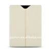 White Pu simple  Leather sleeve case  cover for  iPad 2