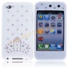 White Rhinestone Crown Silicone Protect Skin Case For iPod Touch 4