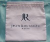 White Silk Print Cotton Bag