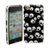 White Skull Heads Pattern Hard Cover case for iPhone4