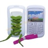 White Sporty Shoes Lace Silicone Skin Shell Cover For Blackberry Curve 8520&8530