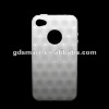 White Sunken Point Bubbles TPU Rubberized Skin Cover Case For iPhone 4G 4S 4GS Mobile Phone Accessory