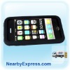 White Texture Laser Engraving Silicone Case for iPhone 3GS