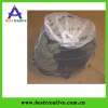 White antique fold mesh laundry bag