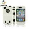 White/black Robot silicone hard case for iPhone 4