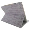 White color PU leather Folio case cover Pouch for ipad 2 with stand function