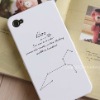 White constellation leo back case for iphone 4