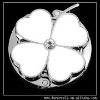 White four leaf clover hand banger purse hook hanger holder