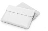 White  full functions -wristrest and  pillow ,  Premium Genuine Leather pouch for Ipad 2