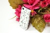 White pattern For iphone 4 4g 4S tyre design silicone case