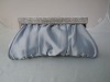 White satin elegant evening bag