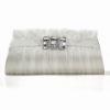 White satin evening bag/handle clutch purse bag 063