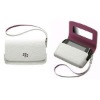 White with Pink Genuine leather Case Pouch For Blackberry Torch 9800