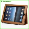 Wholesale Brown Protective Anti-scratch PU Leather Flip Case For iPad 2