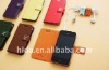 Wholesale Fashion Good quality wallet book Hot Selling Table Talk Flip Leather Case for ipone 4 4g,PAYPAL & OEM