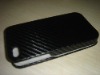 Wholesale Flip carbon fiber case for iphone 4 4G, Black, OEM(Paypal Accept)
