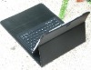 Wholesale New style bluetooth wireless keyboard leather case for samsung galaxy tab P7510/7500 with magnetic button