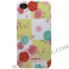 Wholesale-Newest Hard Plastic Flower Hut Series Shell for iPhone 4