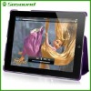 Wholesale Purple Leather Folding Case Cover Pouch for Apple iPad2