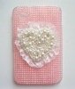 Wholesale and retail new heart diamond design case for Samsung Galaxy Tab P1000