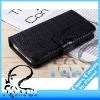 Wholesale cellphone Wallet Leather shell skin with card holder for iphone 4/4g